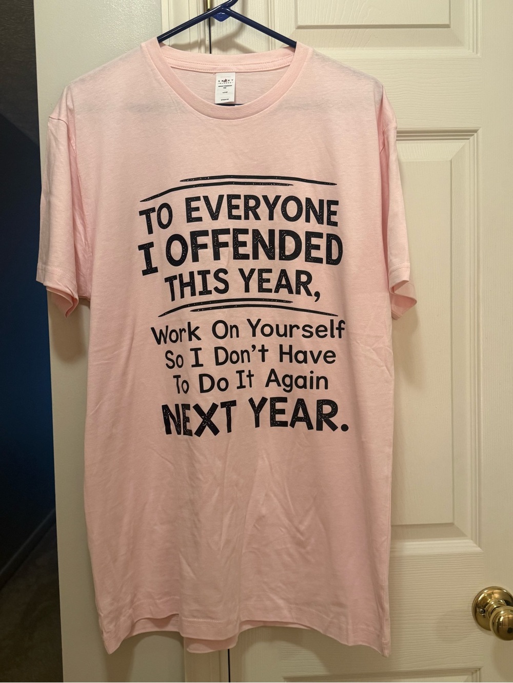 Large Light Pink Funny Tshirt